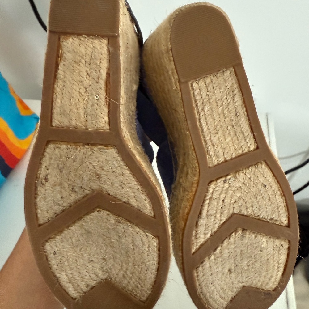 Marc Fisher Navy Suede Espadrille Wedges - Picture 3 of 4